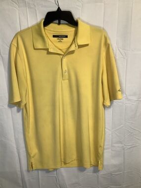 Greg Norman Collection Light Yellow Performance Polo Medium